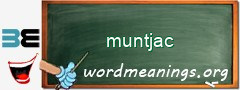 WordMeaning blackboard for muntjac